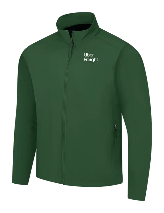 Dark Green Core Soft Shell Jacket w/Uber Freight Logo