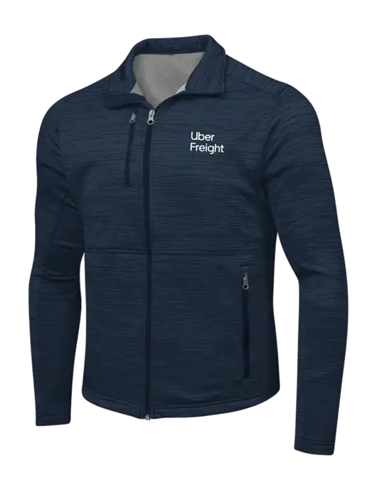 Navy Digi Stripe Fleece Jacket w/Uber Freight Logo