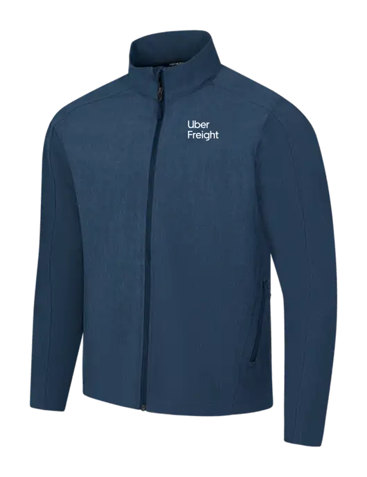 Navy Heather Core Soft Shell Jacket w/Uber Freight Logo