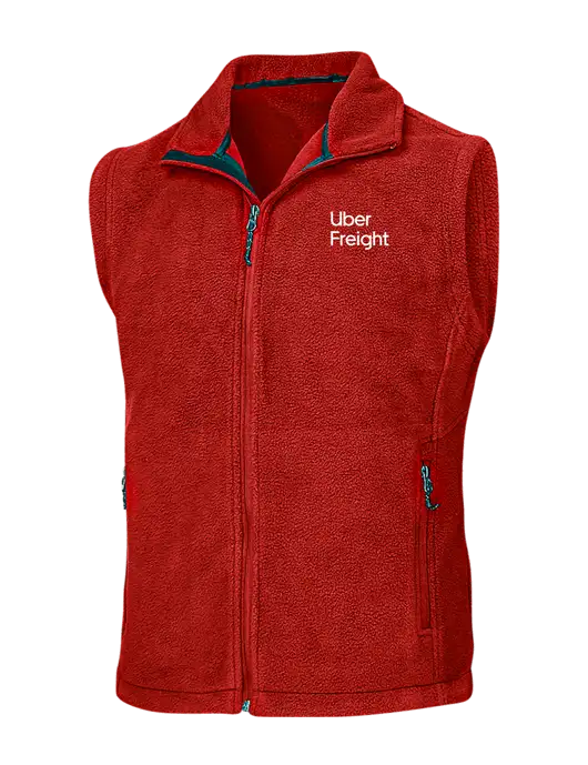 Red Fleece Vest w/Uber Freight Logo