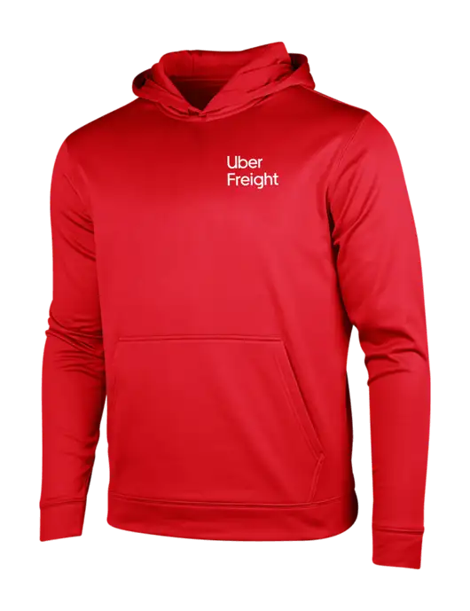 Deep Red Sport-Wick Fleece Hooded Pullover w/Uber Freight Logo
