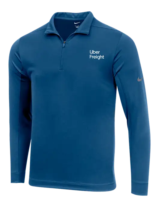 NIKE Dark Royal Dry 1/2 Zip Cover-Up w/Uber Freight Logo