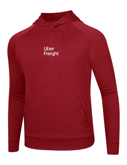 Tech True Red Fleece Hooded Sweatshirt w/Uber Freight Logo