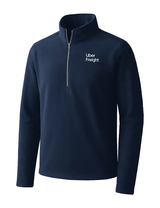 Navy Microfleece 1/2 Zip Pullover w/Uber Freight Logo