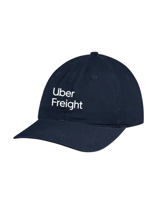 Garment Washed Unstructured Twill Navy Cap w/Uber Freight Logo