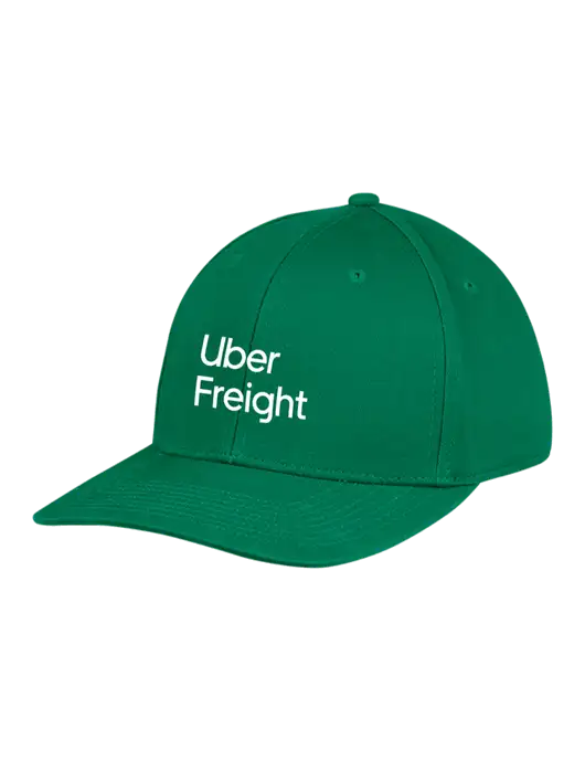 Premium Modern Structured Twill Kelly Green Snapback Cap w/Uber Freight Logo