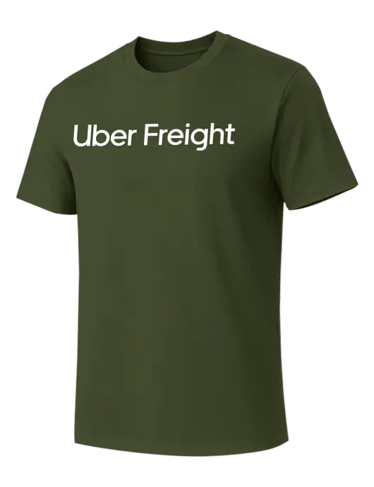 Allmade Dark Olive Green Organic Cotton Tee w/Uber Freight Logo