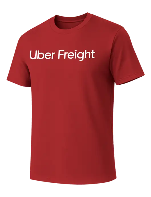 Allmade Revolution Red Organic Cotton Tee w/Uber Freight Logo