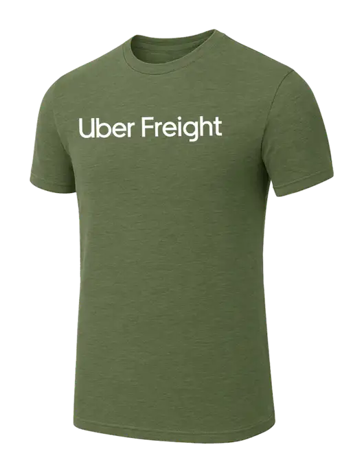 BELLA+CANVAS Military Green Triblend Short Sleeve Tee w/Uber Freight Logo
