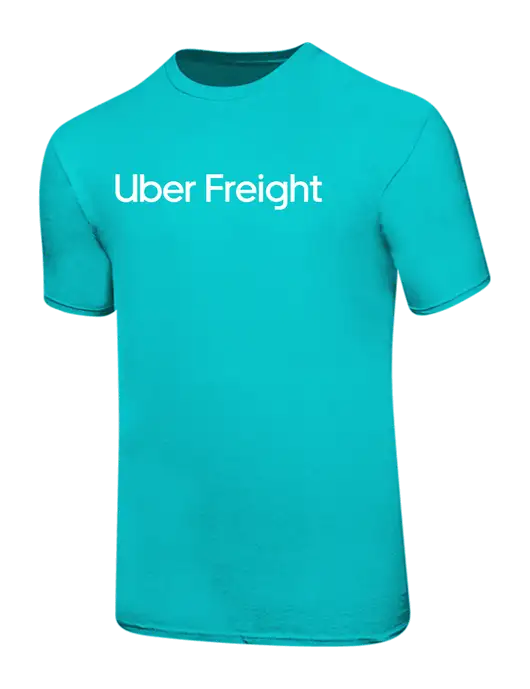 Ring Spun Light Teal 4.5 oz T-Shirt w/Uber Freight Logo