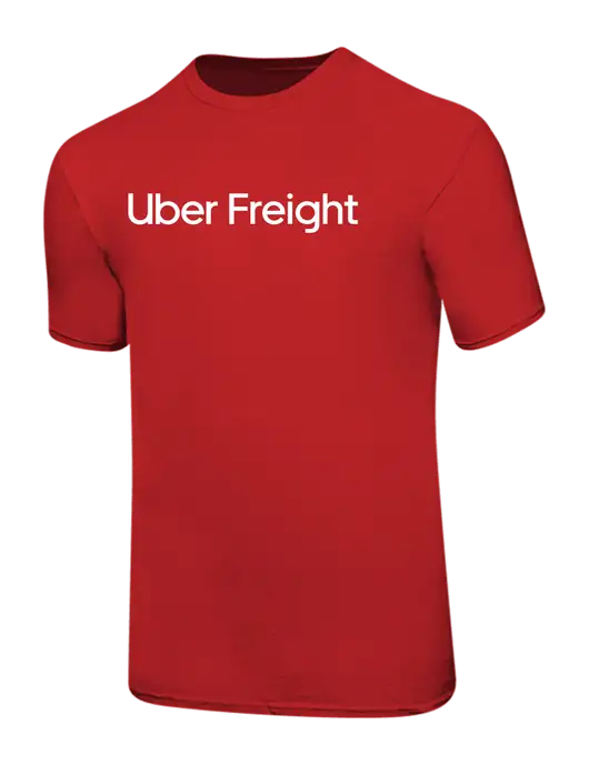 Ring Spun Red 4.5 oz T-Shirt w/Uber Freight Logo