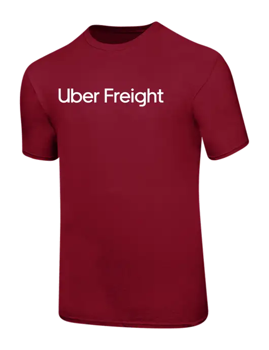 Ring Spun Cardinal 4.5 oz T-Shirt w/Uber Freight Logo