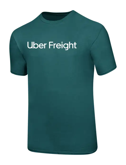 Ring Spun Dark Teal 4.5 oz T-Shirt w/Uber Freight Logo