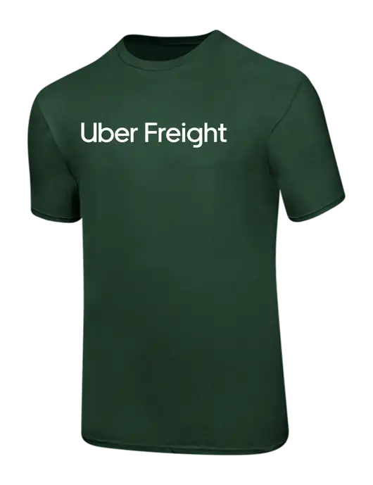 Ring Spun Forest Green 4.5 oz T-Shirt w/Uber Freight Logo
