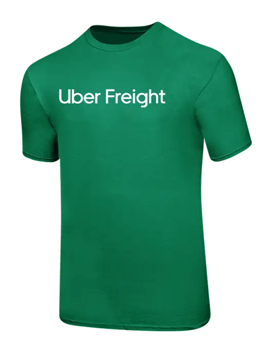 Ring Spun Kelly Green 4.5 oz T-Shirt w/Uber Freight Logo