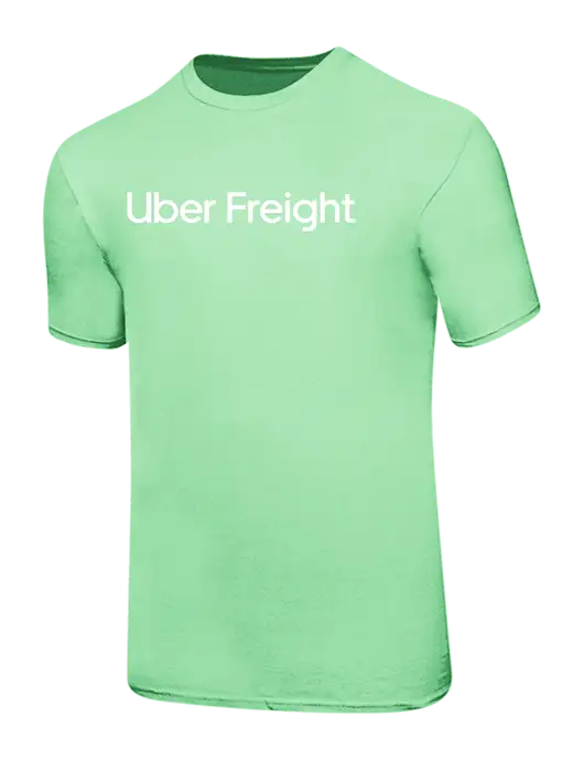 Ring Spun Light Green 4.5 oz T-Shirt w/Uber Freight Logo