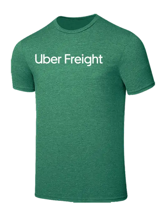 Seriously Soft Heathered Kelly Green T-Shirt w/Uber Freight Logo