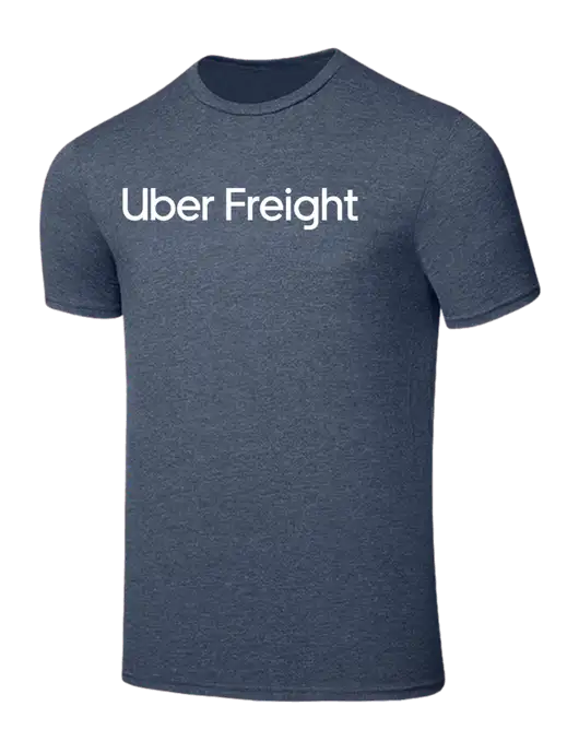 Seriously Soft Heathered Navy T-Shirt w/Uber Freight Logo