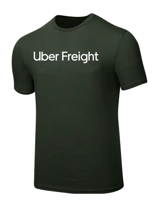 Seriously Soft Dark Olive T-Shirt w/Uber Freight Logo