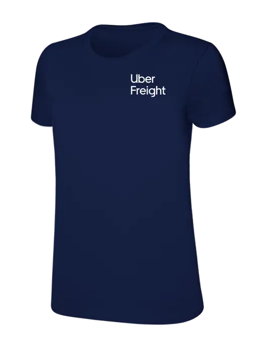 Womens Ring Spun Navy 4.5 oz T-Shirt w/Uber Freight Logo
