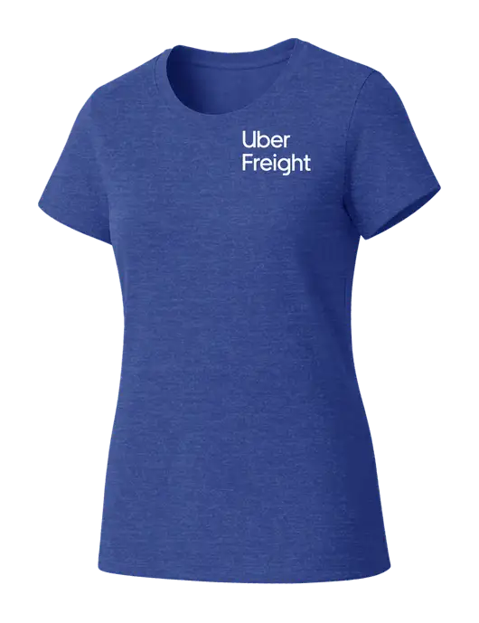 Womens Seriously Soft Royal Frost T-Shirt w/Uber Freight Logo