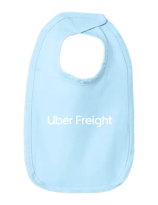 Rabbit Skins Light Blue Infant Premium Jersey Bib w/Uber Freight Logo
