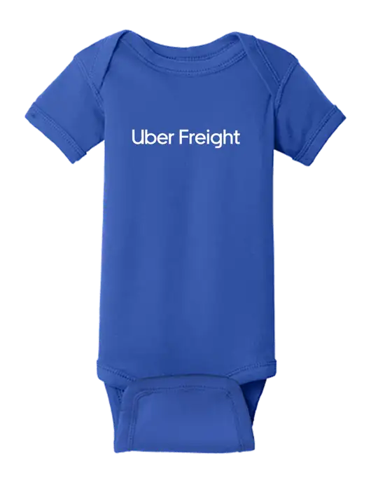 Rabbit Skins Royal Infant Short Sleeve Baby Rib Bodysuit w/Uber Freight Logo