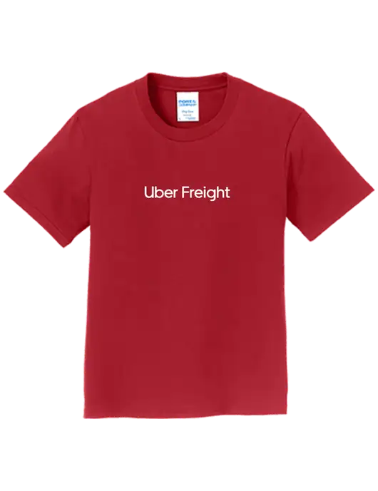 Youth Ring Spun Cardinal 4.5 oz T-Shirt w/Uber Freight Logo