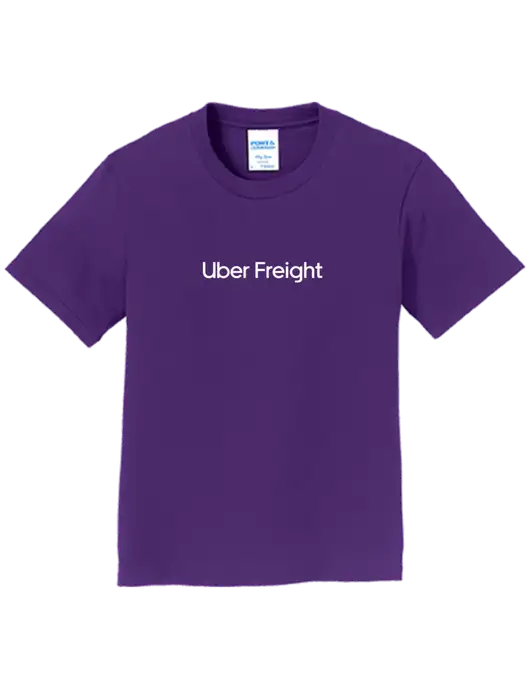 Youth Ring Spun Purple 4.5 oz T-Shirt w/Uber Freight Logo