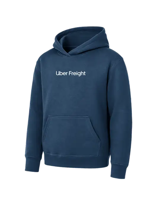 Youth Navy 7.8 oz Pullover Hooded Sweatshirt w/Uber Freight Logo