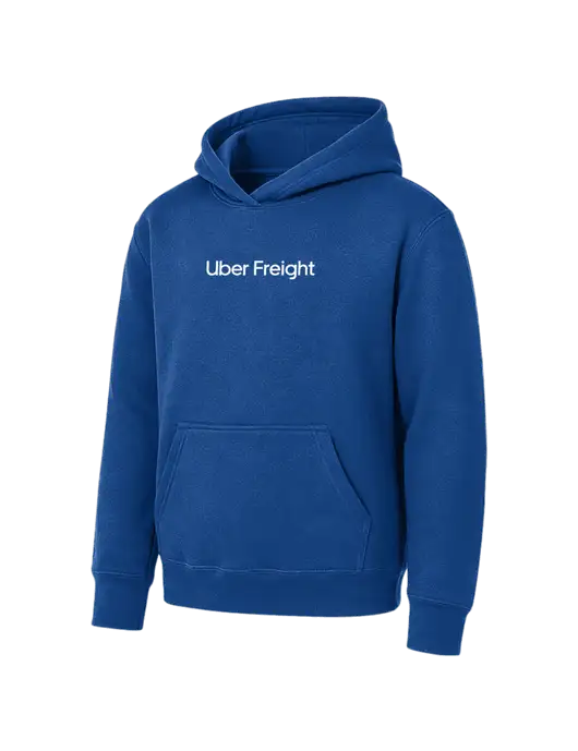 Youth Royal 7.8 oz Pullover Hooded Sweatshirt w/Uber Freight Logo