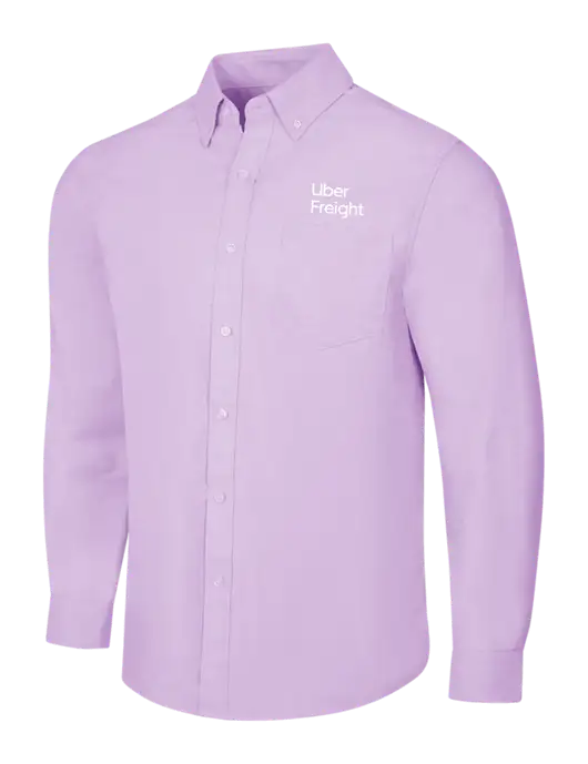 Soft Purple SuperPro Oxford Shirt w/Uber Freight Logo
