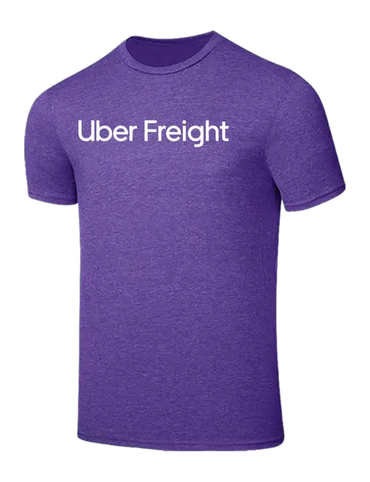 Seriously Soft Heathered Purple T-Shirt w/Uber Freight Logo