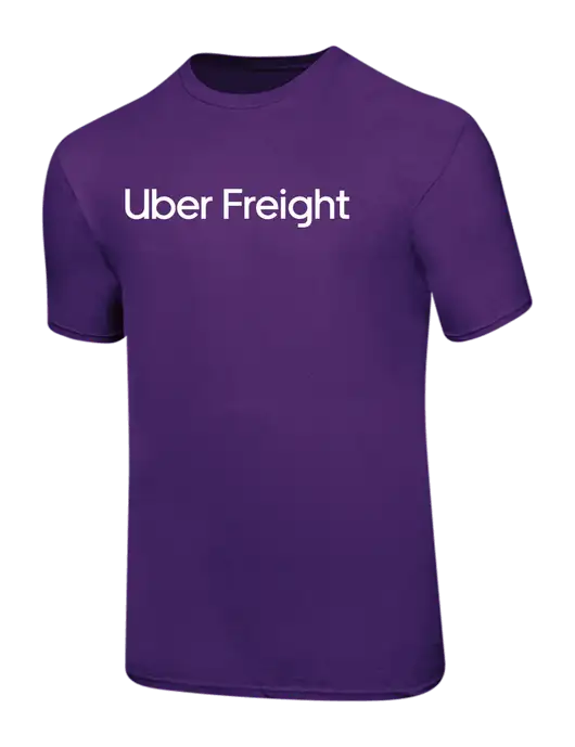 Ring Spun Purple 4.5 oz T-Shirt w/Uber Freight Logo