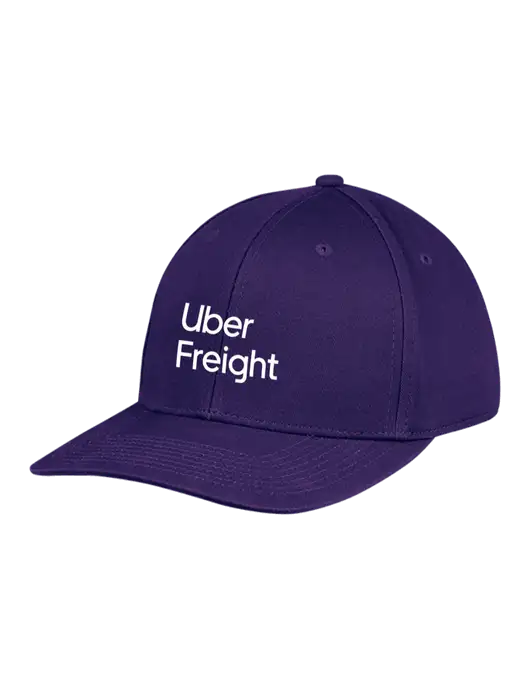 Premium Modern Structured Twill Purple Snapback Cap w/Uber Freight Logo