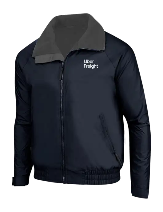 True Navy/Grey Heather Classic Competitor Jacket w/Uber Freight Logo