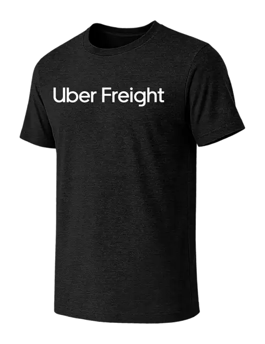 BELLA+CANVAS Black Heather CVC Short Sleeve Tee w/Uber Freight Logo