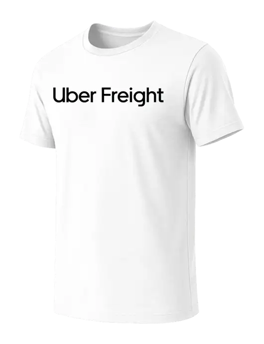 BELLA+CANVAS White Blend CVC Short Sleeve Tee w/Uber Freight Logo