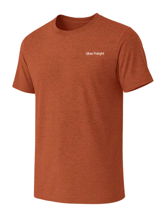 BELLA+CANVAS Burnt Orange Heather CVC Short Sleeve Tee w/Uber Freight Logo