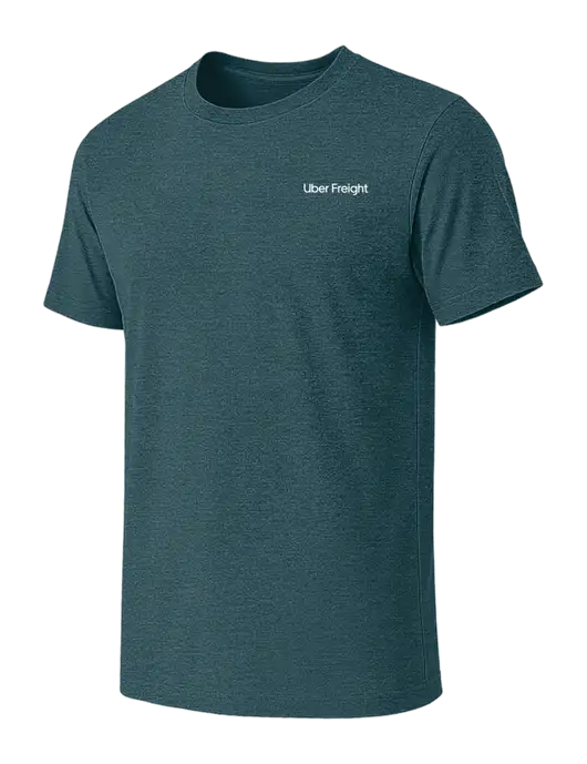 BELLA+CANVAS Heather Dark Teal CVC Short Sleeve Tee w/Uber Freight Logo