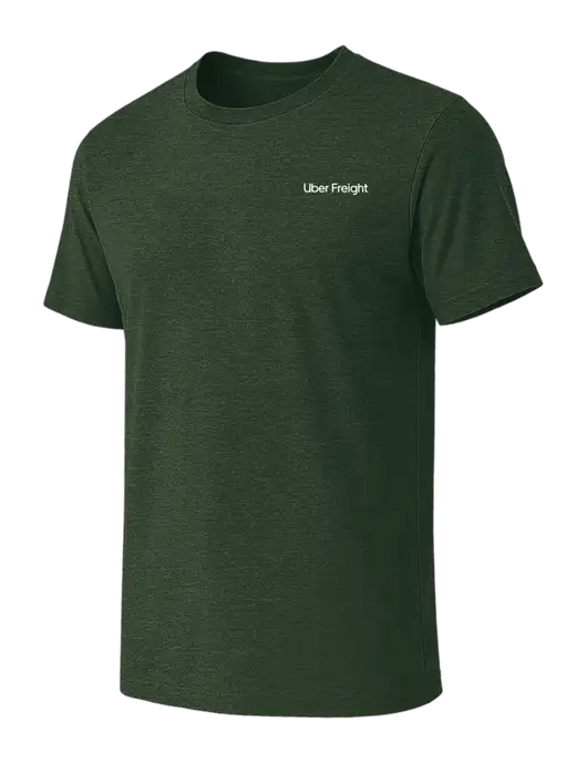BELLA+CANVAS Heather Forest CVC Short Sleeve Tee w/Uber Freight Logo