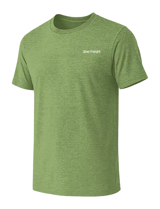 BELLA+CANVAS Heather Light Green CVC Short Sleeve Tee w/Uber Freight Logo