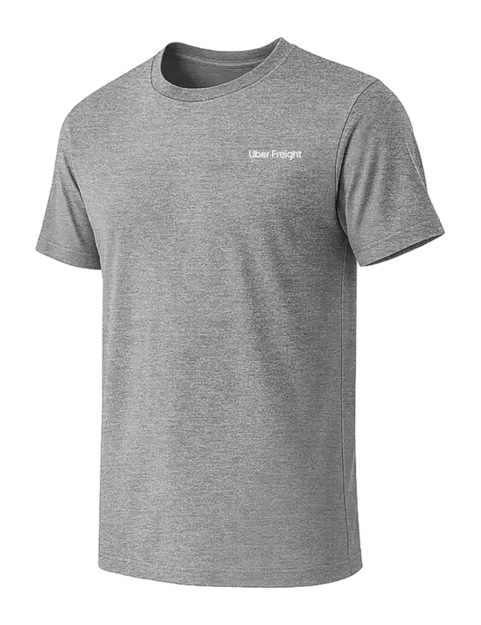 BELLA+CANVAS Heather Grey CVC Short Sleeve Tee w/Uber Freight Logo