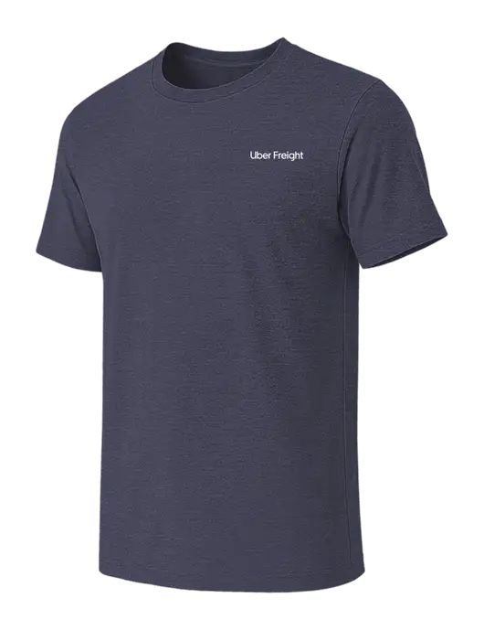 BELLA+CANVAS Heather Navy CVC Short Sleeve Tee w/Uber Freight Logo