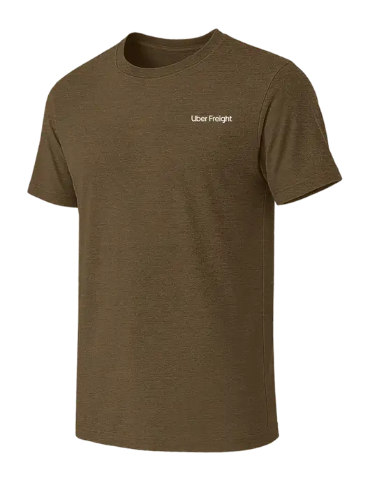BELLA+CANVAS Heather Olive CVC Short Sleeve Tee w/Uber Freight Logo