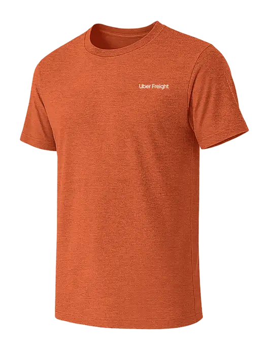 BELLA+CANVAS Heather Orange CVC Short Sleeve Tee w/Uber Freight Logo