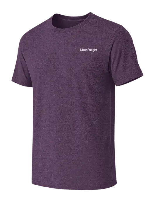BELLA+CANVAS Heather Purple CVC Short Sleeve Tee w/Uber Freight Logo