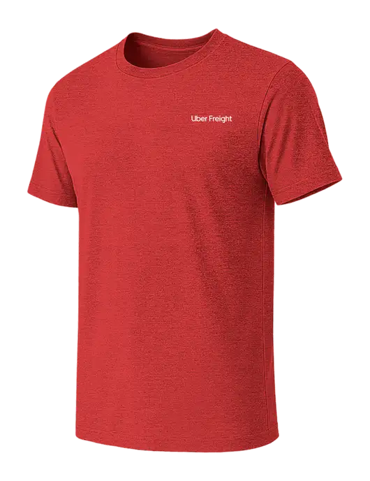 BELLA+CANVAS Heather Red CVC Short Sleeve Tee w/Uber Freight Logo