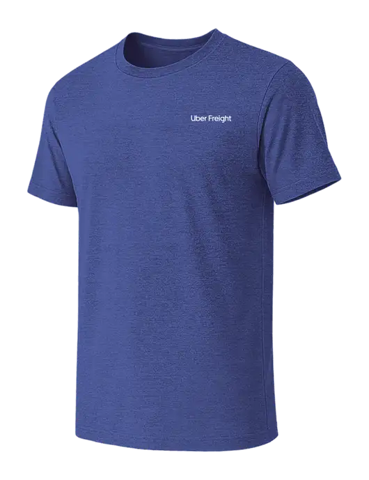 BELLA+CANVAS Heather Royal CVC Short Sleeve Tee w/Uber Freight Logo