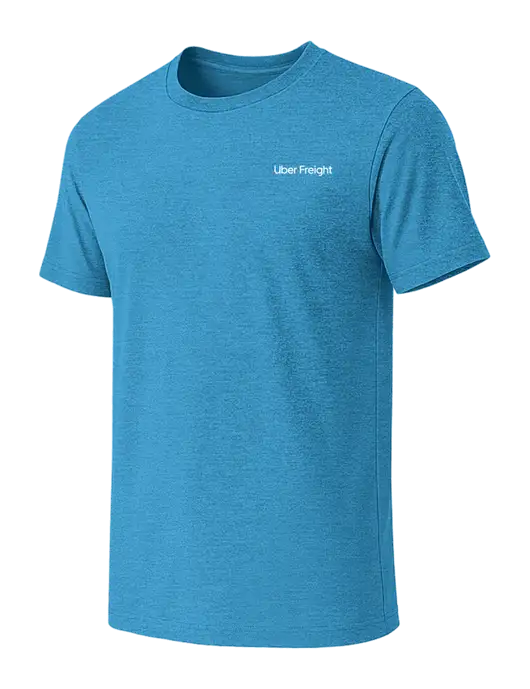 BELLA+CANVAS Heather Sapphire CVC Short Sleeve Tee w/Uber Freight Logo
